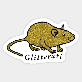 Glitterati Rat Pun Sticker